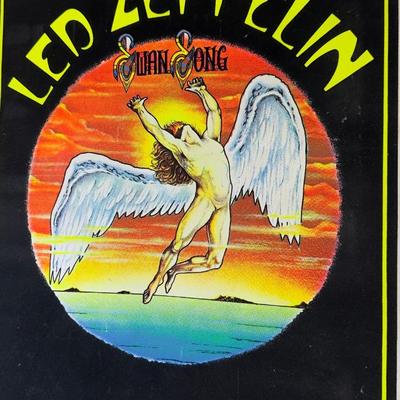 Vintage Led Zeppelin Swan Song Rock Poster  Classic 1970s Album Art Poster