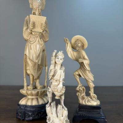 Vintage White Resin Statues Mix Lot 