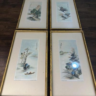 FOUR SEASONS LITHO Watercolor Painting