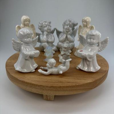 Vintage 90's Porcelain Angel Figurines Mix Lot
