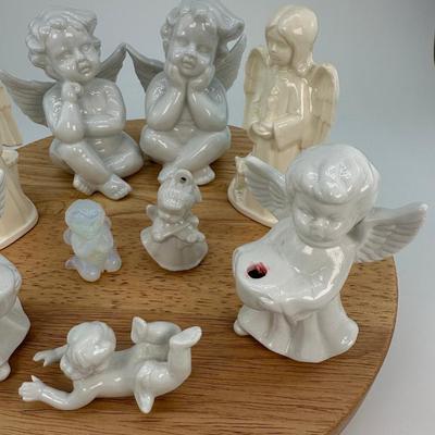 Vintage 90's Porcelain Angel Figurines Mix Lot