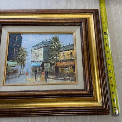 Framed Original Oil Painting  Paris Street Scene By G. Garbar (Artco Group, COA)