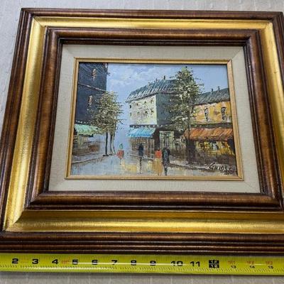 Framed Original Oil Painting  Paris Street Scene By G. Garbar (Artco Group, COA)