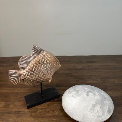 Fish Sculpture And Moon