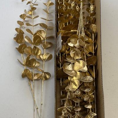 Gold Artificial Eucalyptus Stem Set