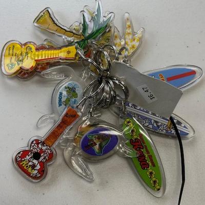  Set Of Acrylic Keychains Featuring Assorted Maui And Hawaii Designs