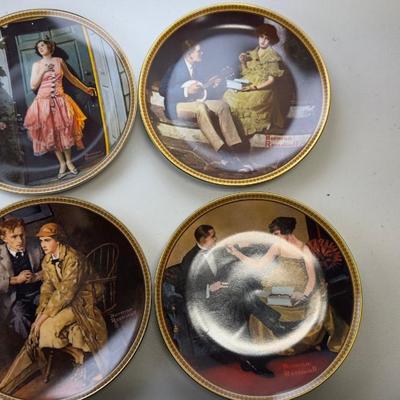 Collection Plates Of Norman Rockwell's Women Set Of 12 Plates With Certificates