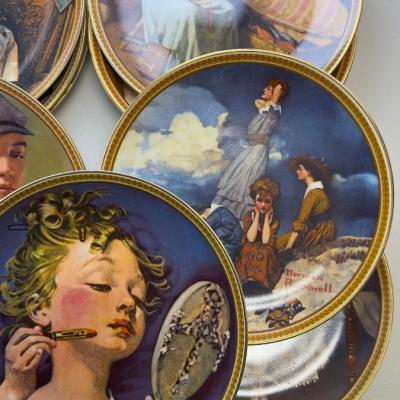 Collection Plates Of Norman Rockwell's Women Set Of 12 Plates With Certificates