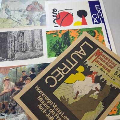 Vintage Art Exhibition Posters  Lautrec & European Art Mix Lot