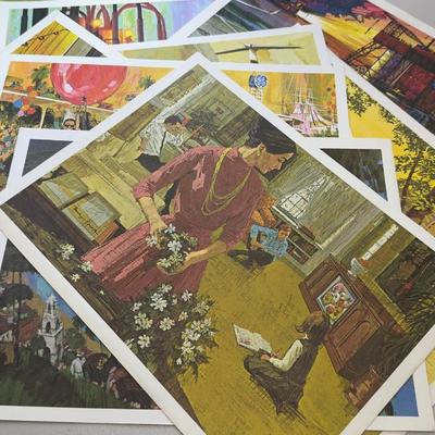 Vintage Art Reproduction Prints  Decorative Color Prints (Mixed Lot)