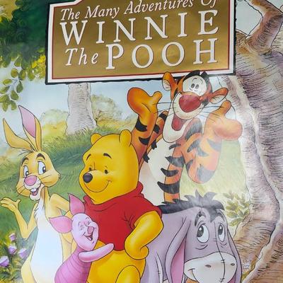 Rare Vintage Disney Winnie The Pooh Poster  The Many Adventures Of Pooh