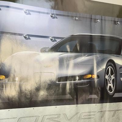 Vintage Exotic & Sports Car Posters Lot  Lamborghini Anniversary, Chevrolet Corvette & Chevron Techron