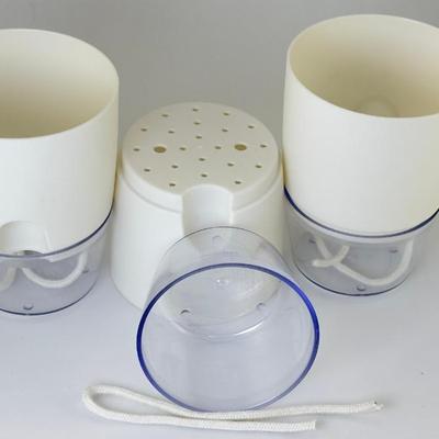 Lot Includes Three Sets Of Self Watering Plant Pots New