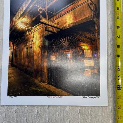 Limited Edition Signed Photograph Preservation Hall  New Orleans Jazz Landmark