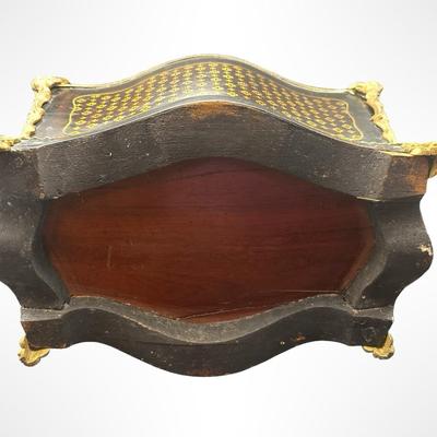 Vintage Black and Gilt Decorative Planter