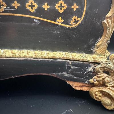 Vintage Black and Gilt Decorative Planter