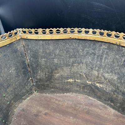 Vintage Black and Gilt Decorative Planter