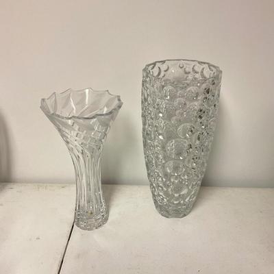 886 Large Bubble and Summer Breeze Crystal Vases