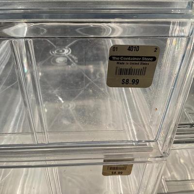 888 Set of 16 Clear Front Open Drawer Containers