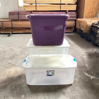1107 Lot Of Three Storage Containers