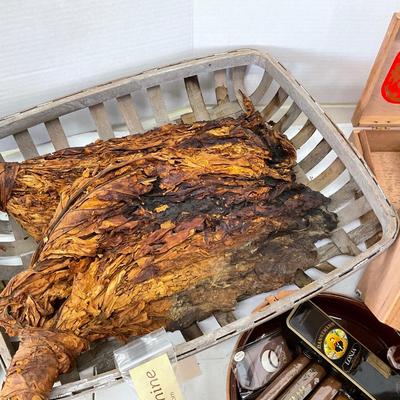 896 Lot of Cigar Boxes, Tobacco Leaf, Tin, Lighters and more