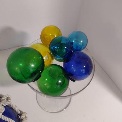 Collection of Blown Glass Fishing Floats- Assorted Sizes and Colors
