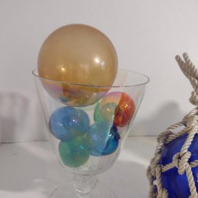 Collection of Blown Glass Fishing Floats- Assorted Sizes and Colors