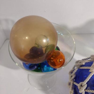 Collection of Blown Glass Fishing Floats- Assorted Sizes and Colors