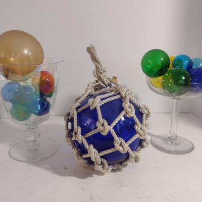 Collection of Blown Glass Fishing Floats- Assorted Sizes and Colors