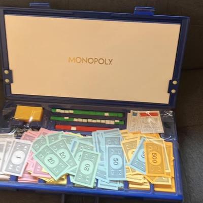 Rare 1965 Parker Brothers Monopoly 30th Anniversary Edition in Blue Plastic Case - Complete