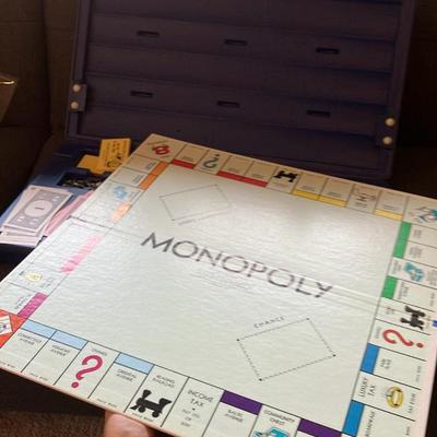 Rare 1965 Parker Brothers Monopoly 30th Anniversary Edition in Blue Plastic Case - Complete