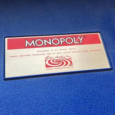 Rare 1965 Parker Brothers Monopoly 30th Anniversary Edition in Blue Plastic Case - Complete
