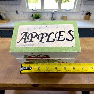 Apple Sign, Apple Wooden Basket and Apple Recipe Box