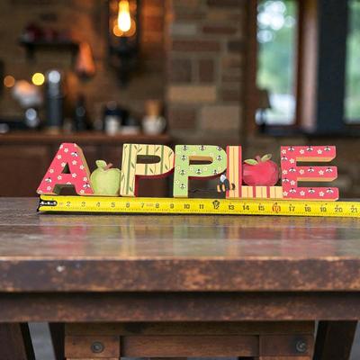 Apple Sign, Apple Wooden Basket and Apple Recipe Box