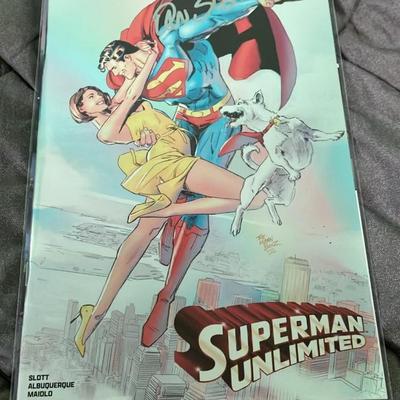 Signed Superman Unlimited #1 (2025 DC) - Dan Slott Autograph w/ COA - Rafael Albuquerque Cover NM+