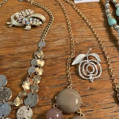 Vintage Designer Costume Jewelry Lot - 24 Beautiful Pieces + Brass Inlaid Wooden Jewelry Box!