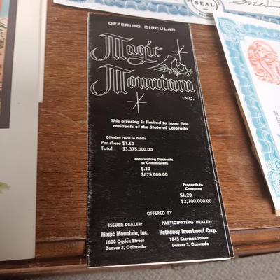 LARGE ORIGINAL MAP OF MAGIC MOUNTAIN AMUSEMENT PARK IN GOLDEN, CO