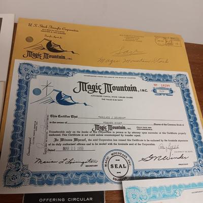 LARGE ORIGINAL MAP OF MAGIC MOUNTAIN AMUSEMENT PARK IN GOLDEN, CO