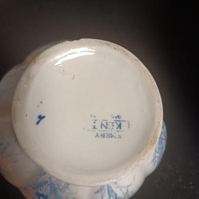 ANTIQUE KENT EMERY BURSLEM WASH BOWL, PITCHER, DRINKING CUP AND SMALL PITCHER