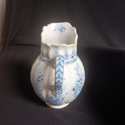 ANTIQUE KENT EMERY BURSLEM WASH BOWL, PITCHER, DRINKING CUP AND SMALL PITCHER