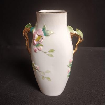 DAINTY ROYAL AUSTRIA CREAM & SUGAR SET, BUD VASE AND SMALL PLATE