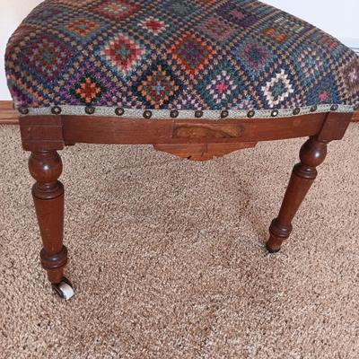 EAST LAKE ANTIQUE CHAIR WITH UPHOLSTERED BACK AND SEAT