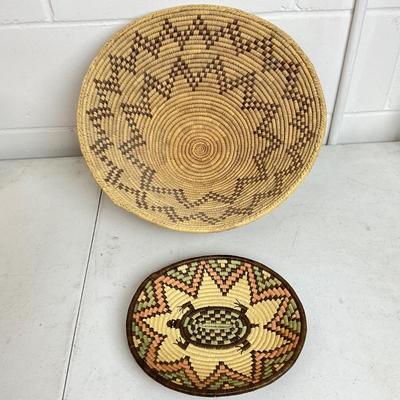 966 Lot of Two Native American Baskets