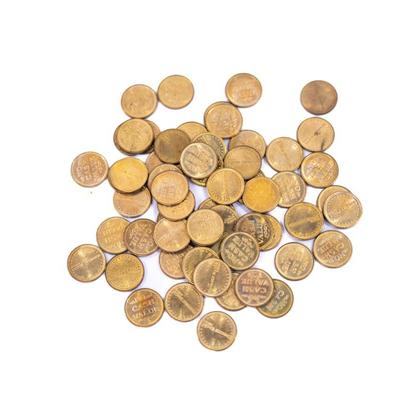 Sale Photo Thumbnail #405: This is a vintage 1981 Major Magic's All Star Pizza Revue Birthday Brigade souvenir tokens. Set of 61 coins.