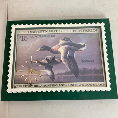 976 Duck Stamp Clock and Waterfowl Artwork