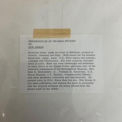 977 Don Swann Signed Artwork with Nautical Prints