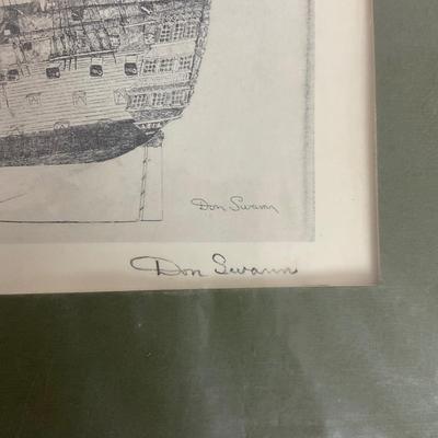 977 Don Swann Signed Artwork with Nautical Prints