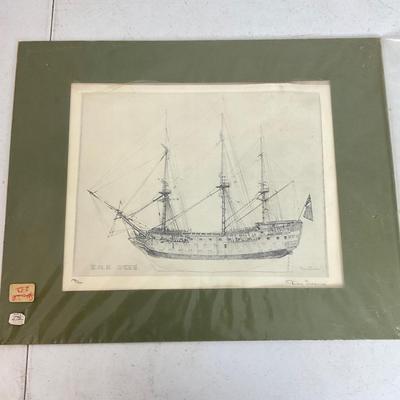 977 Don Swann Signed Artwork with Nautical Prints