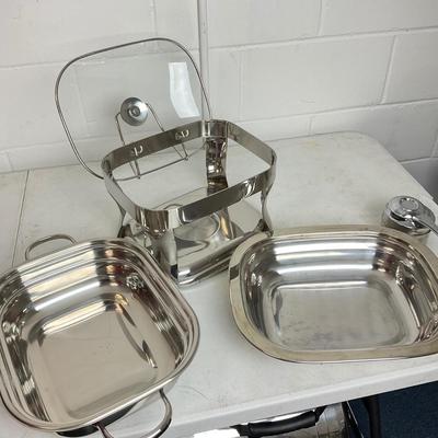 989 Stainless Steel Rectangle Chafing Dish 5.2qt