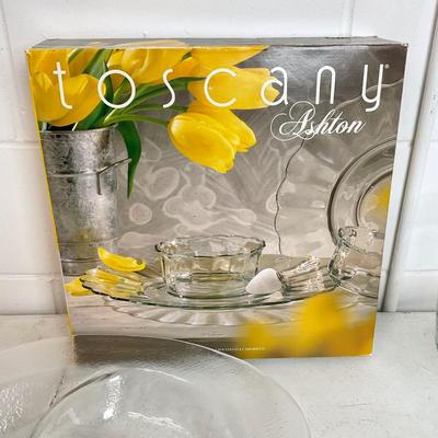 992 Large Glass Serving Bowls, Trays